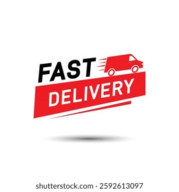 vector fast delivery orange color and premium design
