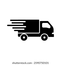 Vector fast delivery truck icon