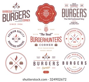 Vector fast food badges and icons for any use