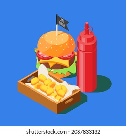 Vector Fast Food Collection. Flat illustration