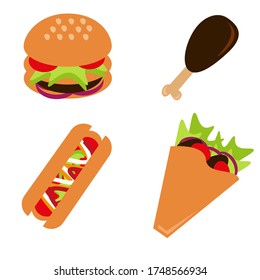 vector of fast food design fit for food, restaurant and business