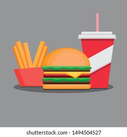vector fast food and drink
