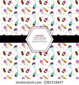 vector fast food or healthy food and drink seamless pattern design