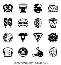 Vector Fast food icon set