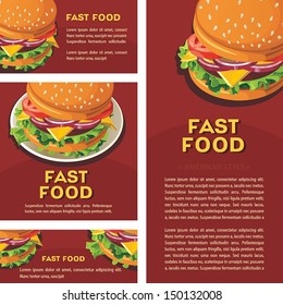 Ilustración de comida rápida de vectores