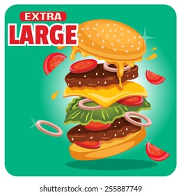 Vector fast food illustration