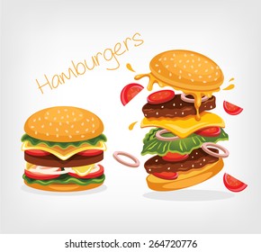 Ilustración de comida rápida de Vector