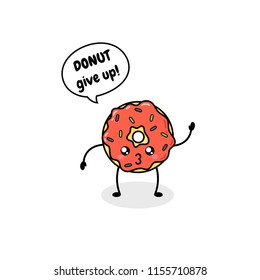 Vector fast food illustration. Cartoon doodle comic icon junk food. Template for printing, postcards, covers, textiles, clothes
