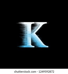 Vector Fast Speed Logo Design Template, Initial Letter K