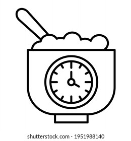 Vector Fasting Outline Icon Design
