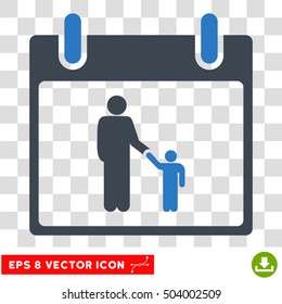 Vector Father Calendar Day EPS vector icon. Illustration style is flat iconic bicolor smooth blue symbol on a transparent background.