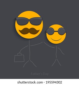 Vector fathers day background. Eps 10 illustration