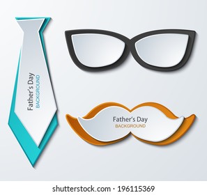 Vector fathers day background. Modern banners. Eps10