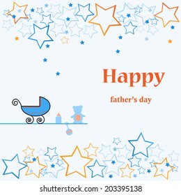Vector father's day card