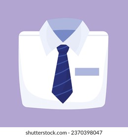 Vector father's day card with shirt and tie.