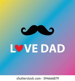 vector father's day card in vintage style   