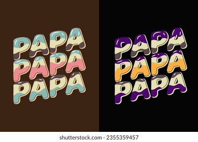 Vector Fathers day creative typography t shirt design template