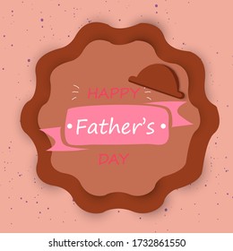 Vector father's day greetings card, happy father's day background.