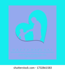 Vector father's day greetings card, happy father's day background.