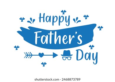 Vector father's day greetings card with hand lettering