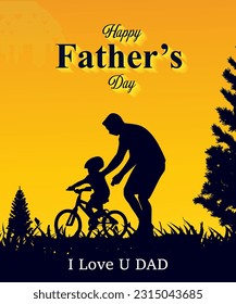 
Vector fathers day  instagram twitter post banner design.