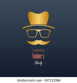 Vector Father's Day on a blue background