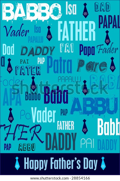 Vector Fathers Day Postercardbackground Words Father Stock Vector Royalty Free 28854166