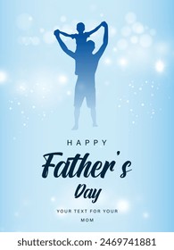 The vector of father's day template with the warm background and memory