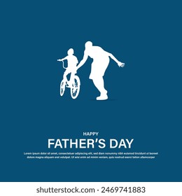 The vector of father's day template with the warm background and memory