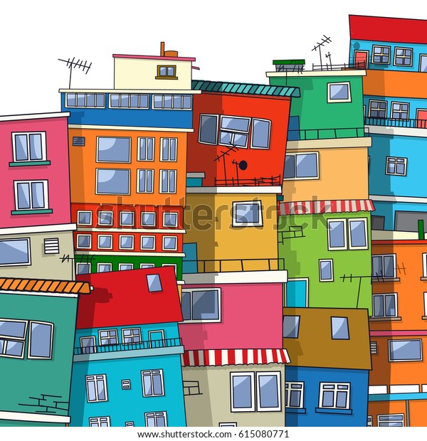 Vector Favela Brazil Stock Vector (Royalty Free) 615080771