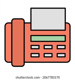  Diseño de iconos de contorno de la máquina de fax vectorial
