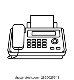 Vector fax machine icon for professional office and communication design needs.