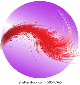 Vector feather. An abstract beautiful background.