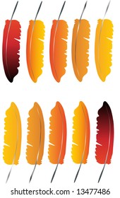 Vector feather background