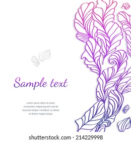 Vector feather hand-drawn illustration