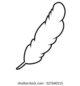 Vector feather line icon