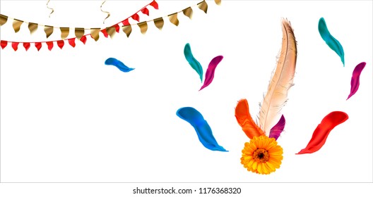 Vector Feather on white background.