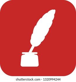 Vector Feather Pen Icon
