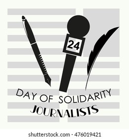 Vector of feather pen, news logo, journalistic banner symbol or icon