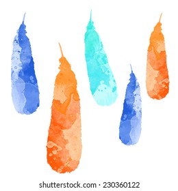vector feather watercolor background
