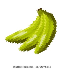 vector featuring pixelated bananas suitable for playful and vibrant design projects.