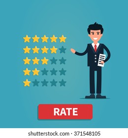 Vector Feedback concept illustration. Can use for web banner, poster. Feedback or Rating system concept.