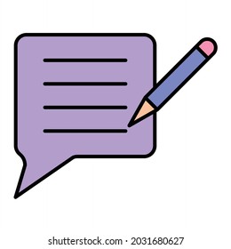 Vector Feedback Filled Outline Icon Design

