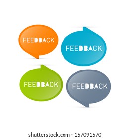 Vector Feedback Icons Isolated on White Background