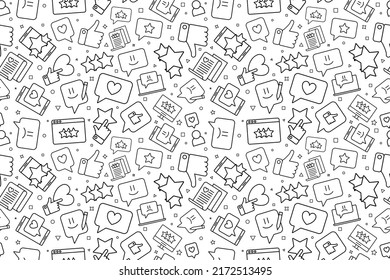 Vector Feedback pattern. Feedback seamless background