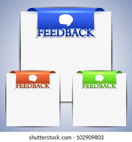 Vector feedback set for web design. Eps10 illustration