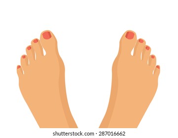 Vector feet flat illustration