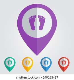 Vector feet pin flat