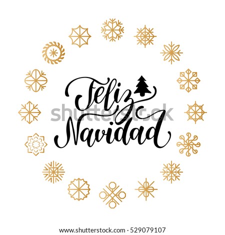 Vector Feliz Navidad Translated Merry Christmas Vector de stock (libre