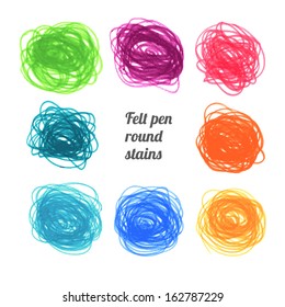 Vector felt pen stains.